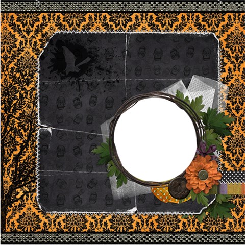 Damask Halloween Quickpage By Denise Zavagno 12 x12  Scrapbook Page - 1