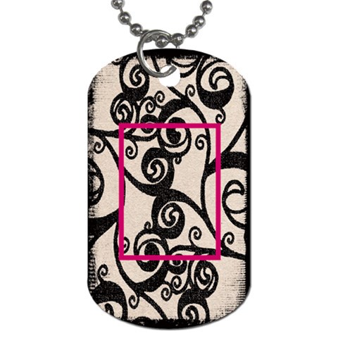 Breast Cancer Pink Ribbon Dog Tag By Catvinnat Back