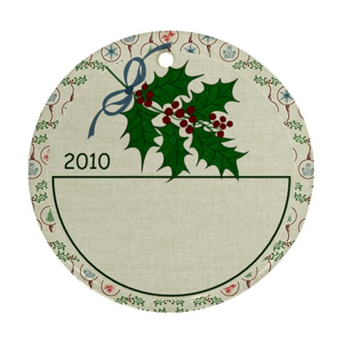 Christmas Holly Ornament By Bitsoscrap Front