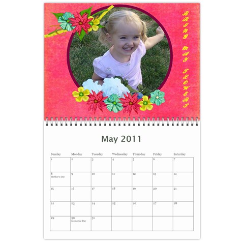 Calander By Janelle May 2011