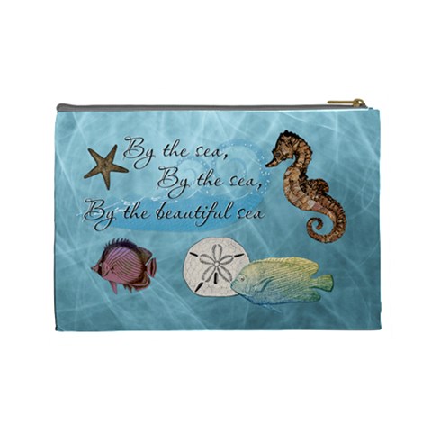 By The Sea Large Cosmetic Bag By Lil Back