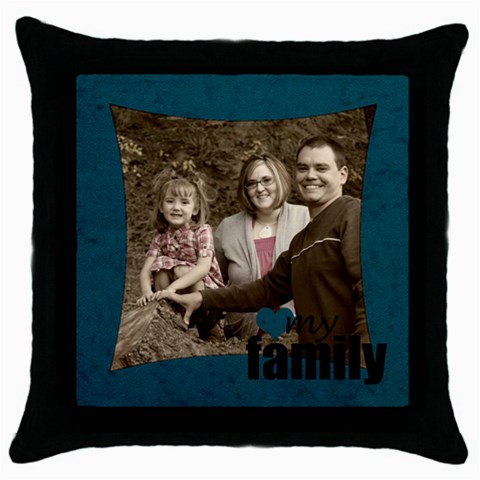 Love My Family Pillow By Amanda Bunn Front