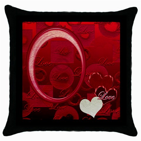 I Heart You 22 Red Throw Pillow Case 18 Inch By Ellan Front