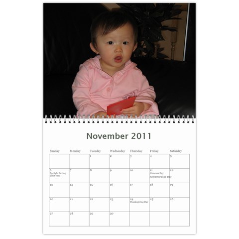 2011 Calendar Nov 2011