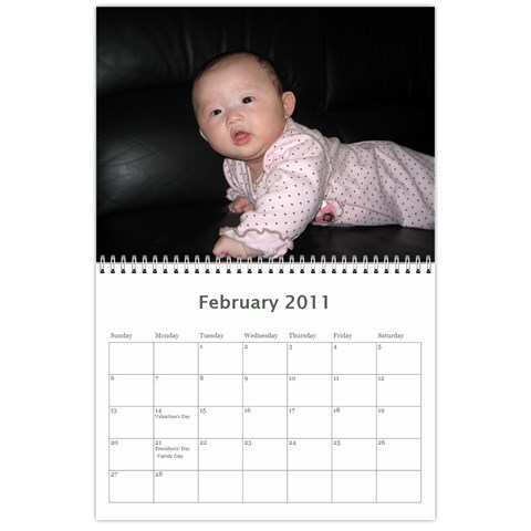 2011 Calendar Feb 2011
