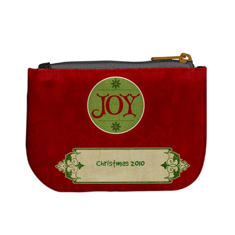 Merry Christmas Mini Coin Purse (red) By Jen Back
