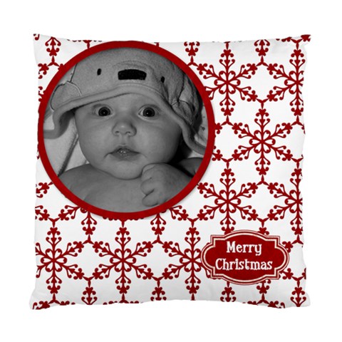 Cushion Case Christmas Snowflakes (2 Sided) By Jen Front