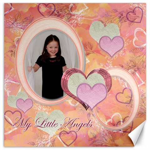 My Little Angels Purple White 12x12 Canvas By Ellan 11.4 x11.56  Canvas - 1