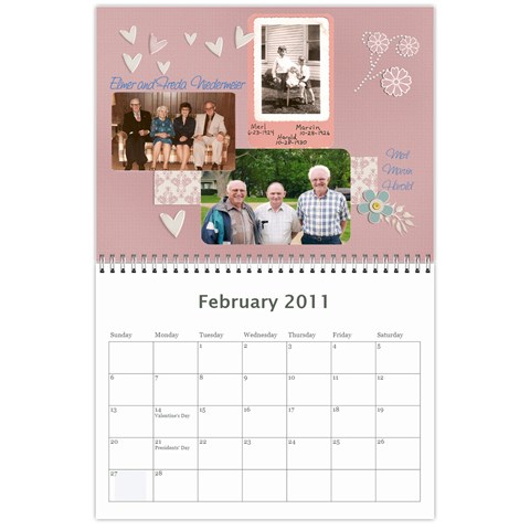 2011 Family Calendar By Peggy Reed Feb 2011