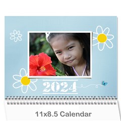 Calendar template- colorful  - Wall Calendar 11  x 8.5  (12-Months)