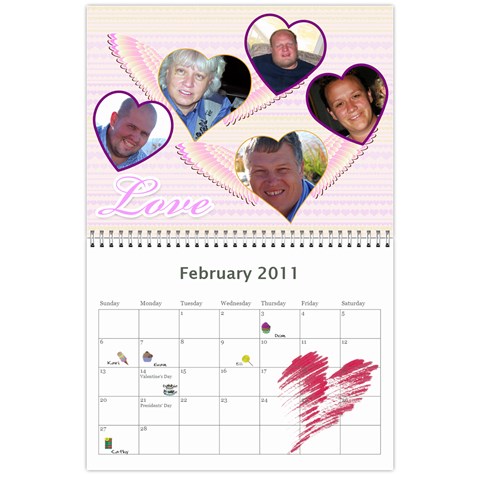 Family Calendar By Linda Larsen Feb 2011