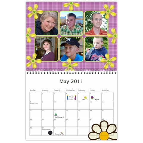 Family Calendar By Linda Larsen May 2011