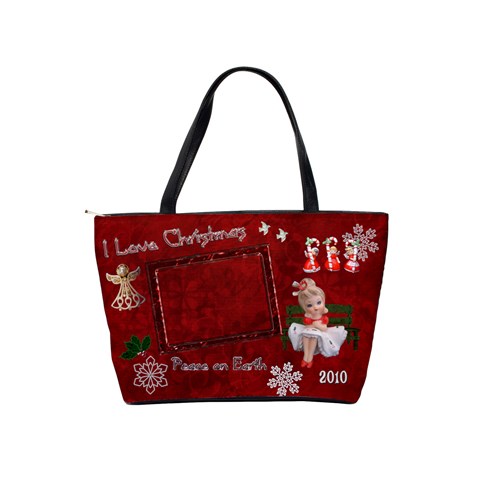 My Little Angels I Love Christmas Red Classic Shoulder Bag 2 Sides  By Ellan Back