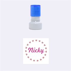 Nicky HEARTS - Rubber Stamp Round (Small)