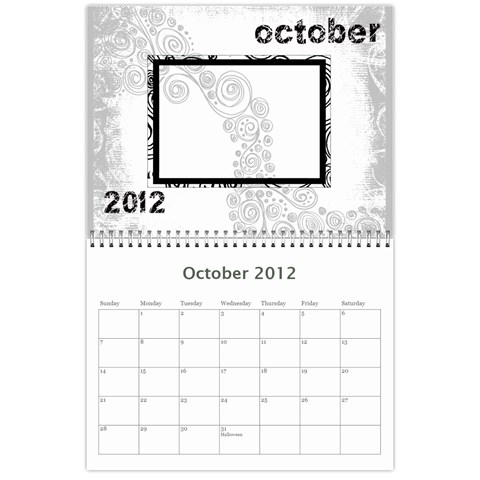 Faded Glory Monochrome 2012 Calendar By Catvinnat Oct 2012