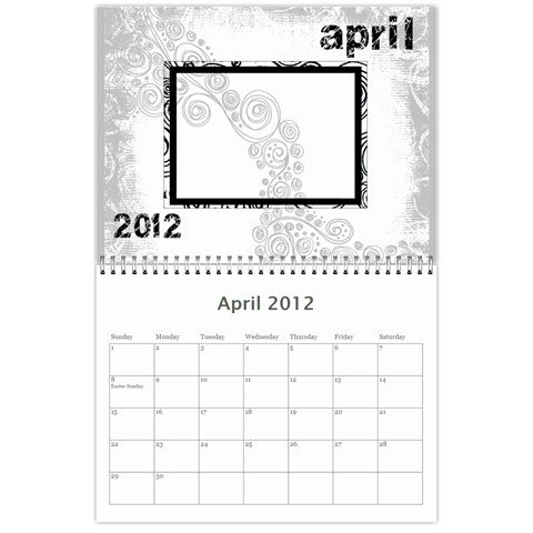 Faded Glory Monochrome 2012 Calendar By Catvinnat Apr 2012