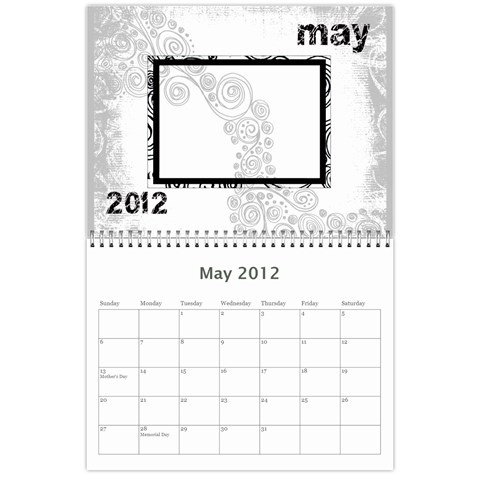 Faded Glory Monochrome 2012 Calendar By Catvinnat May 2012