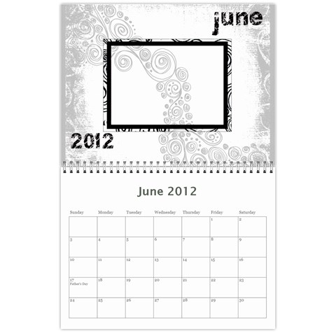 Faded Glory Monochrome 2012 Calendar By Catvinnat Jun 2012