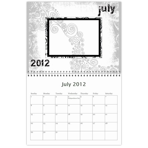 Faded Glory Monochrome 2012 Calendar By Catvinnat Jul 2012