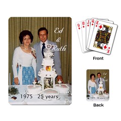 Ed & Ruth 25 yrs. - Playing Cards Single Design (Rectangle)