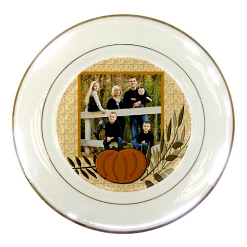 Thanksgiving, Fall Plate By Danielle Christiansen Front
