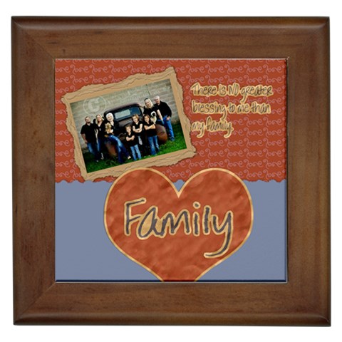 Family Framed Tile By Danielle Christiansen Front