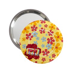 Love u-summer flowers-pocket mirror - 2.25  Handbag Mirror