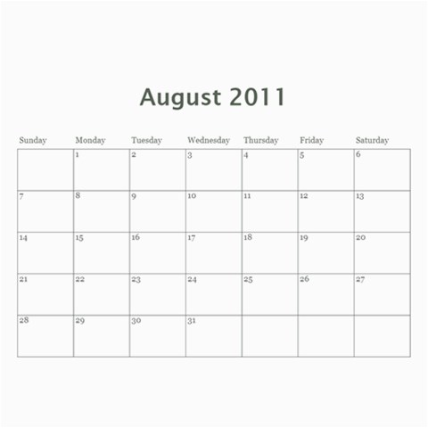 Our Calendar By Sarah Cramer Apr 2012
