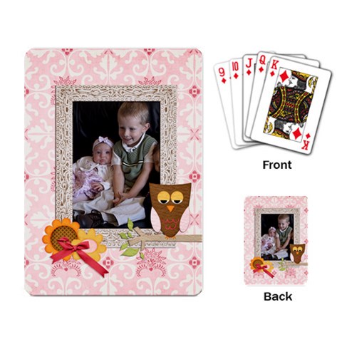 Cute Owl Playing Cards By Sheena Back