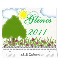 glinescalendar - Wall Calendar 11  x 8.5  (12-Months)