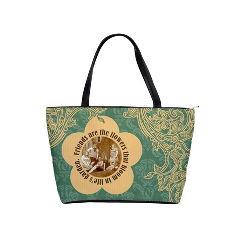 Friends Are The Flowers Classic Shoulder Handbag By Klh Front