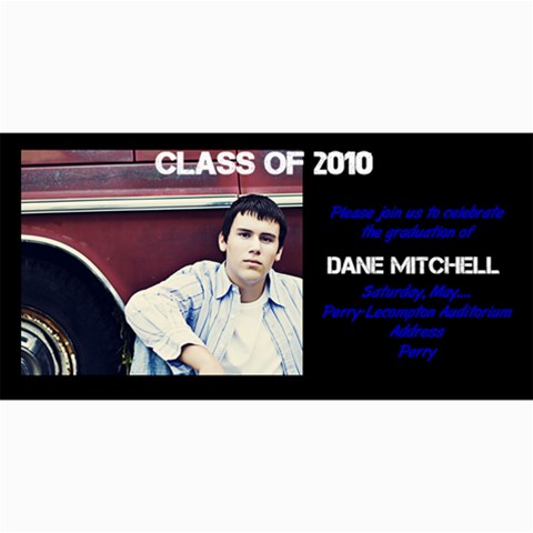 Dane s Grad Announcement By Kaylee 8 x4  Photo Card - 1