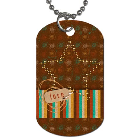 Love Star Dog Tag Front