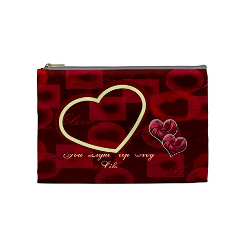 You Light Up My Life Love Medium Cosmetic Bag By Ellan Front