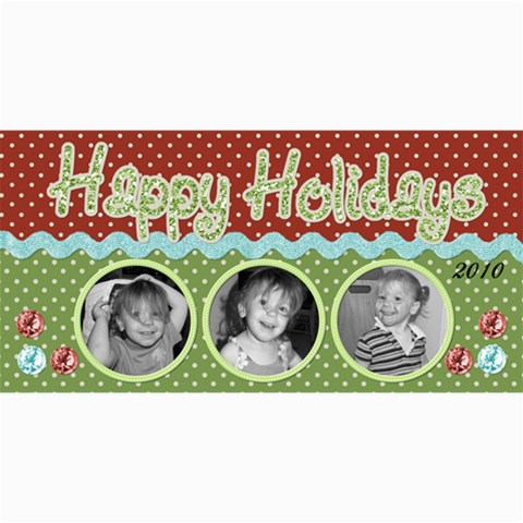 Happy Holidays Card 2 By Martha Meier 8 x4  Photo Card - 2