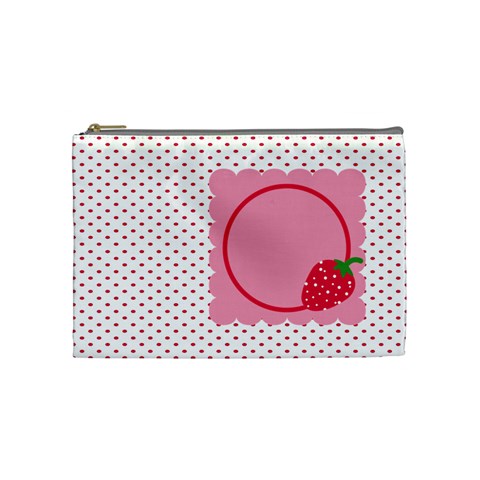 Strawberries Cosmetic Bag M 01 By Carol Front