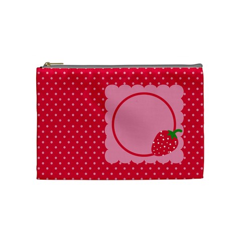 Strawberries Cosmetic Bag M 02 By Carol Front