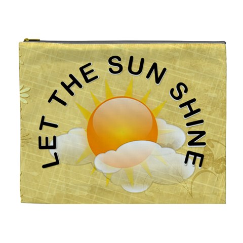 Let The Sun Shine Xl Cosmetic Bag By Lil Front