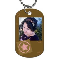 pink star - Dog Tag (One Side)