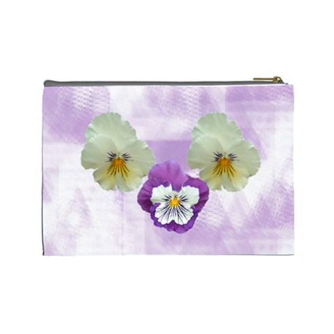 Pansy Large Cosmetic Case 1 By Joan T Back