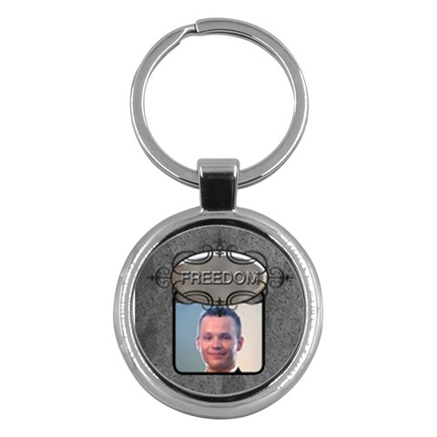 Freedom Round Key Chain By Lil Front