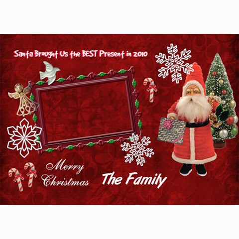 Santa Brought Us The Best Present In 2010 5x7 Photo Christmas Card By Ellan 7 x5  Photo Card - 5