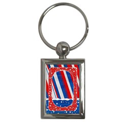 Red, White & Blue-key chain - Key Chain (Rectangle)