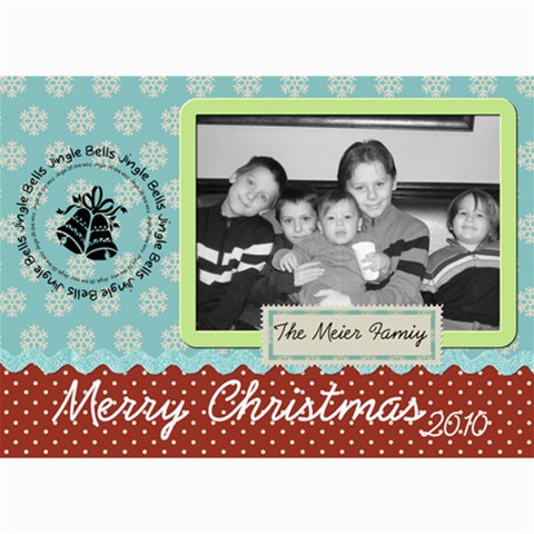 Pretty Merry Christmas Card By Martha Meier 7 x5  Photo Card - 2