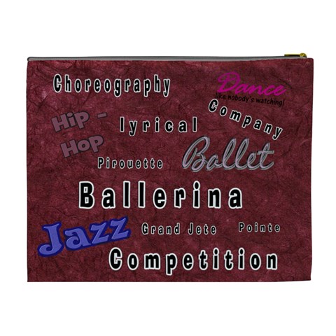 Dance Cosmetic Bag For Recitals By Danielle Christiansen Back