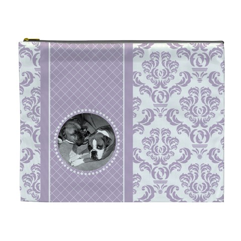 Lavender Love Xl Cosmetic Bag By Klh Front