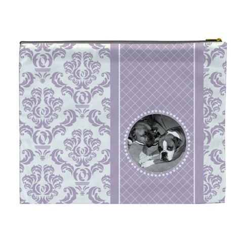 Lavender Love Xl Cosmetic Bag By Klh Back