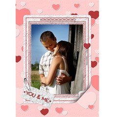You and Me Valentine Card - Greeting Card 5  x 7 