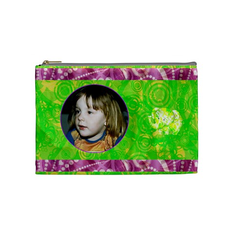 Floral Fun Medium Cosmetic Case By Joan T Front