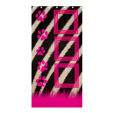 Zebra And Pink Curtain(36 X72 ) - 33.26 x66.24  Curtain(36 X72 )